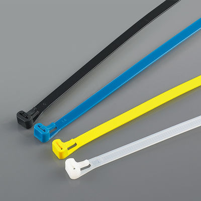 Plastic Nylon Cable Ties Reusable Releasable 8 Inch Black Color 150x7.2mm