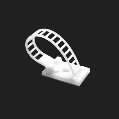 17mm 22mm Width Cable Tie Accessories High Strength White Electrical Wire Clamps